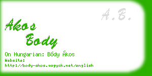 akos body business card